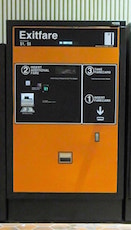 Exemple d'une Exitfare Machine à une station de métro de Washingtonn