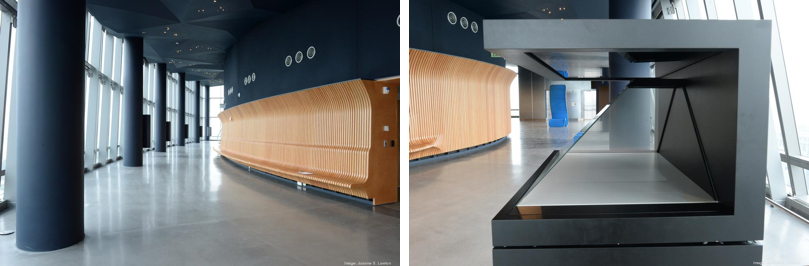 L'intérieur de l'Observation Desk de la CEB Tower à Arlington, pour une vue sur Washington