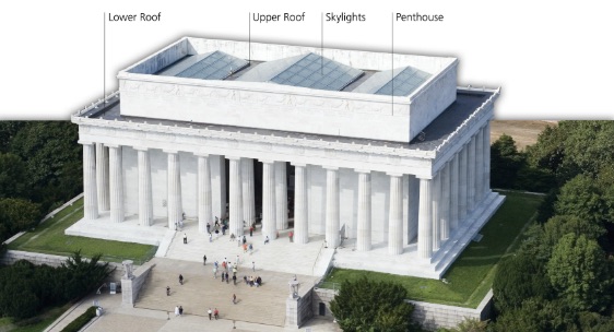 Les travaux du Lincoln Memorial à Washington