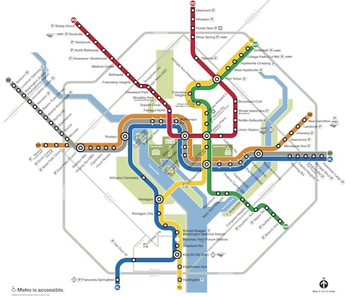 Plan complet du métro de Washington