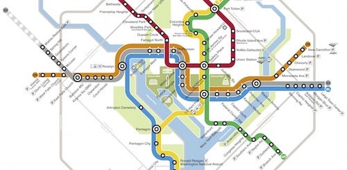 Plan complet du métro de Washington