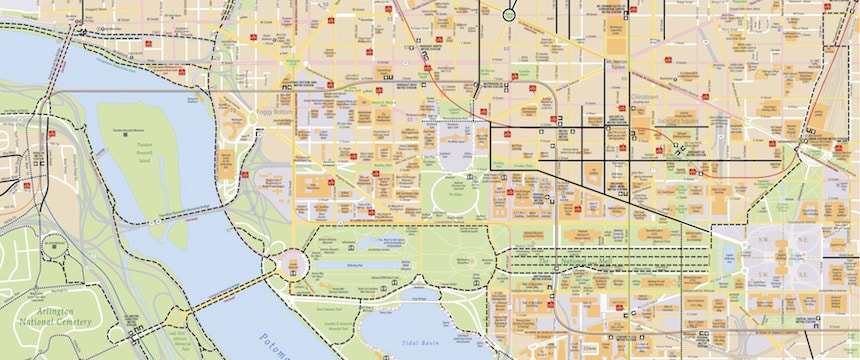 Plan des pistes cyclables à Washington, DC