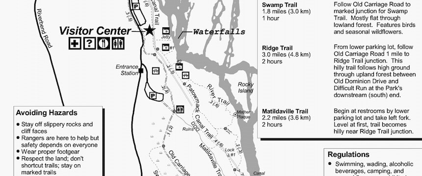 Plan du Great Falls Park