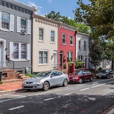 Le quartier de Georgetown à Washington